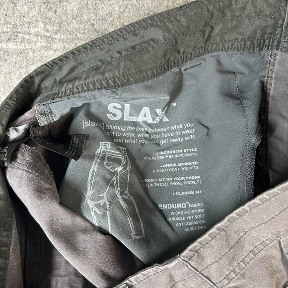 Kuhl Slax Pants Mens 38X32 Klassik Fit Pockets Stretch Straight Fit Gray Flaw - Picture 9 of 14